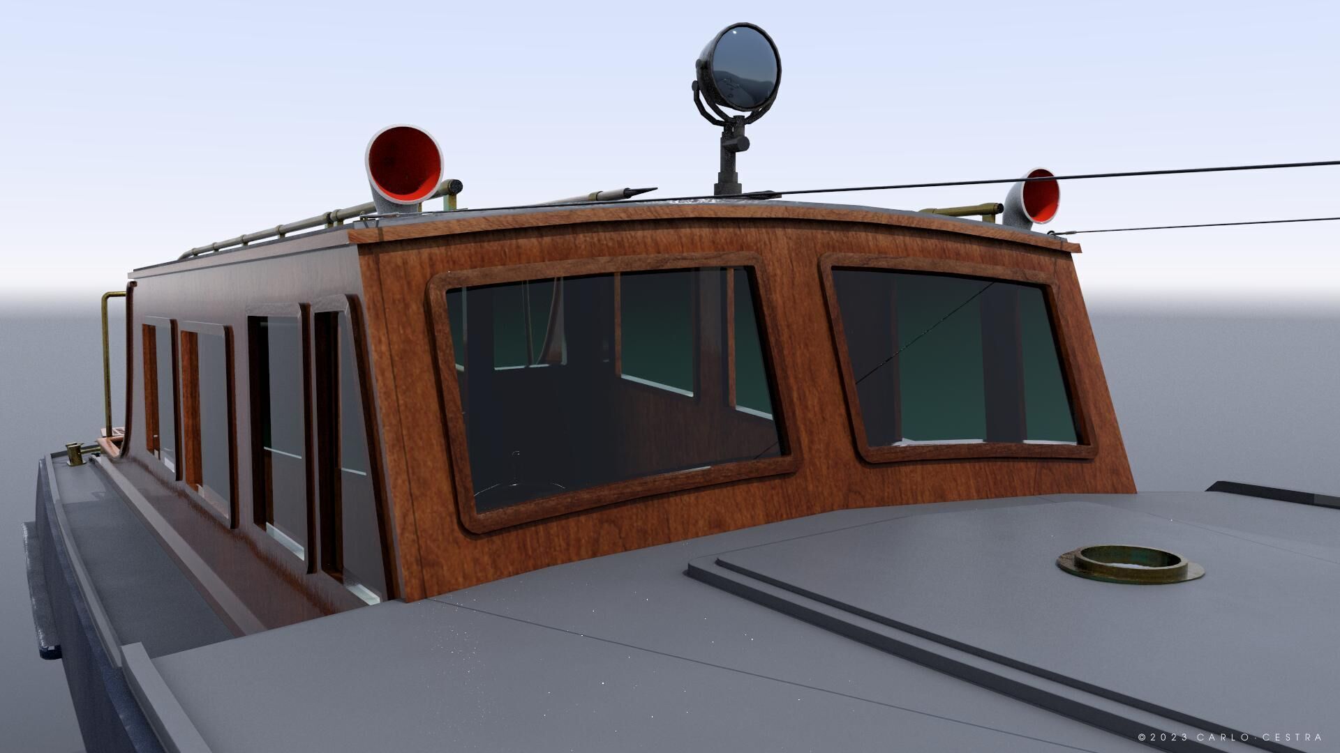 WW2 Italian 10m Motorboat Low-poly 3D model_6