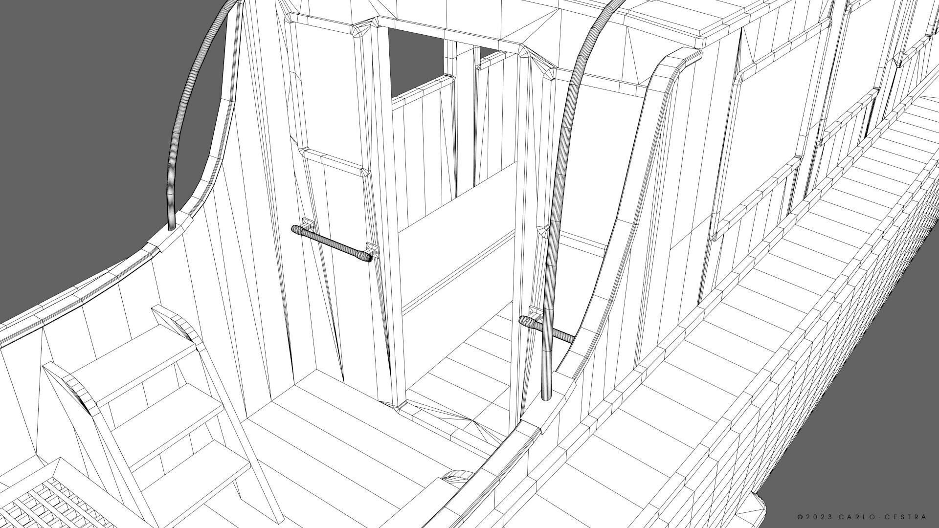 WW2 Italian 10m Motorboat Low-poly 3D model_39