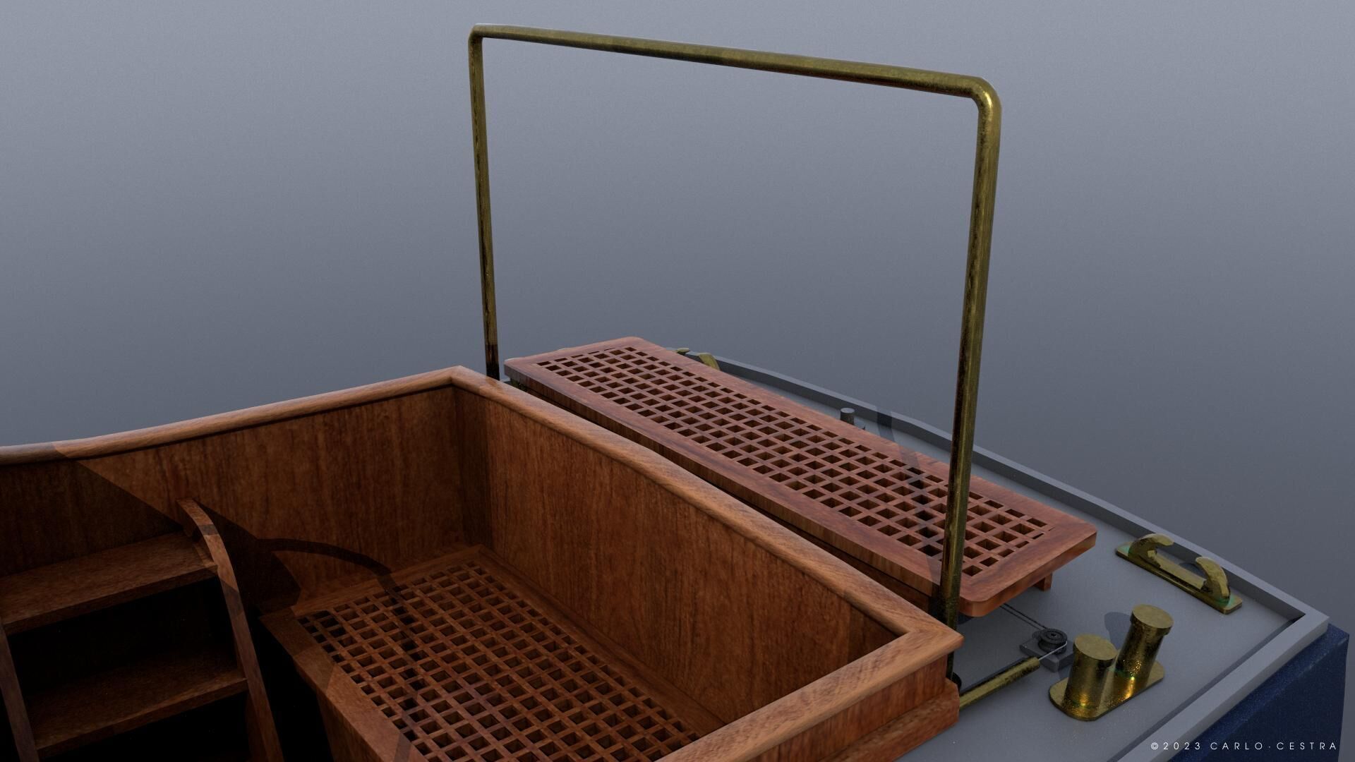 WW2 Italian 10m Motorboat Low-poly 3D model_10