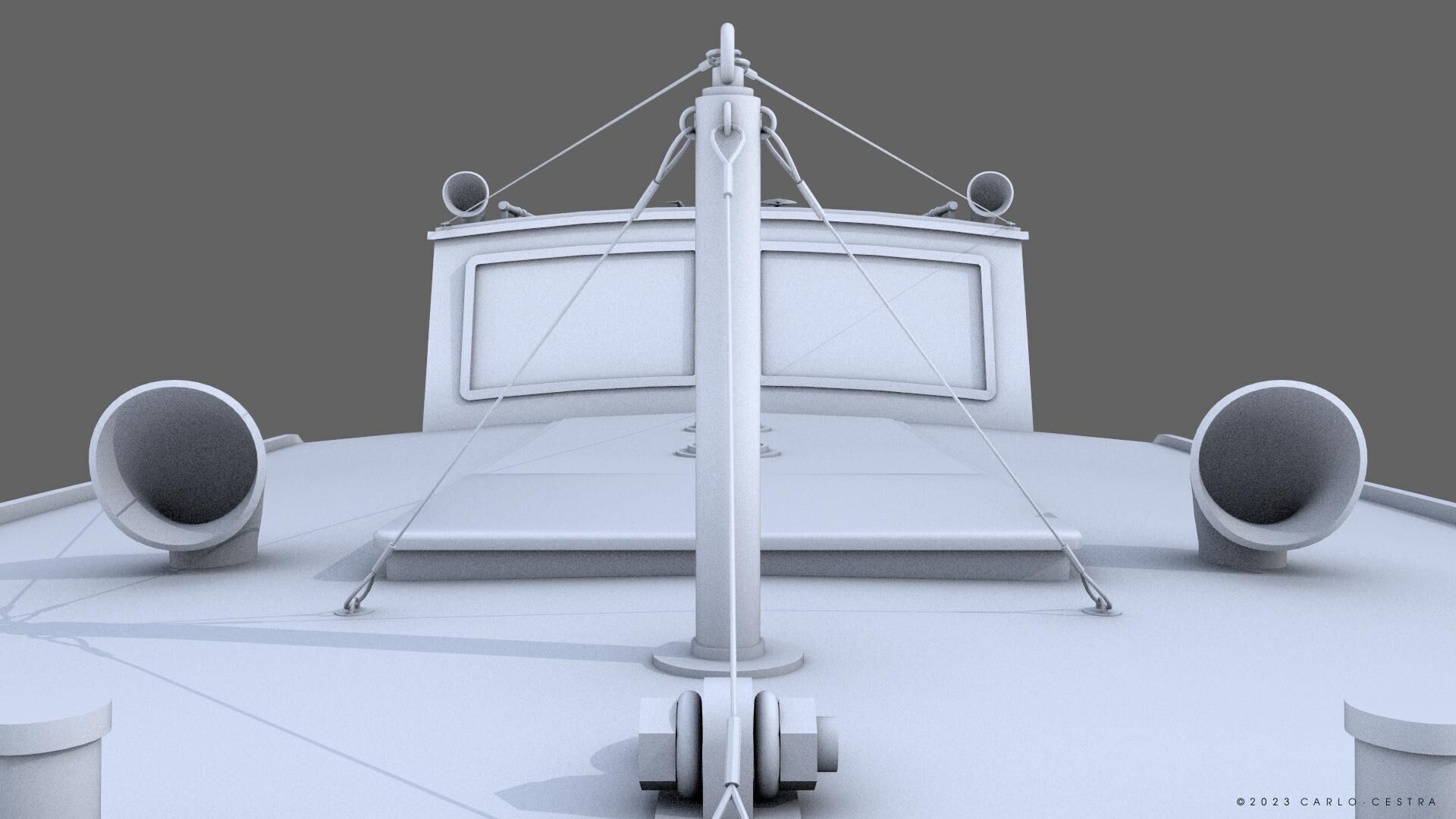 WW2 Italian 10m Motorboat Low-poly 3D model_27