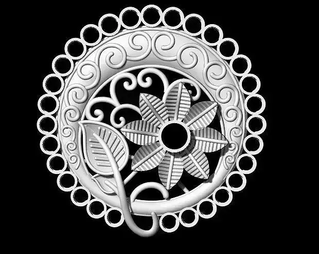 flower pendant 3dm file