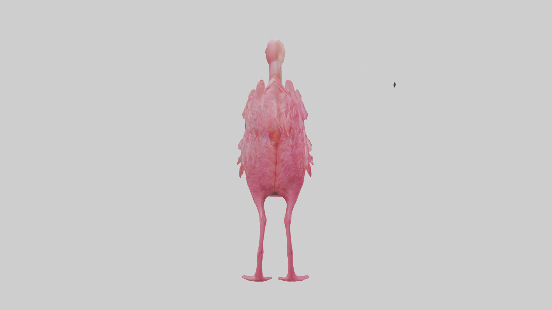 Flamingo Heart Low-poly 3D model_1