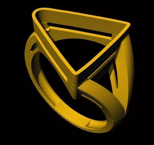 triangle ring 3dm file 3D print model_0