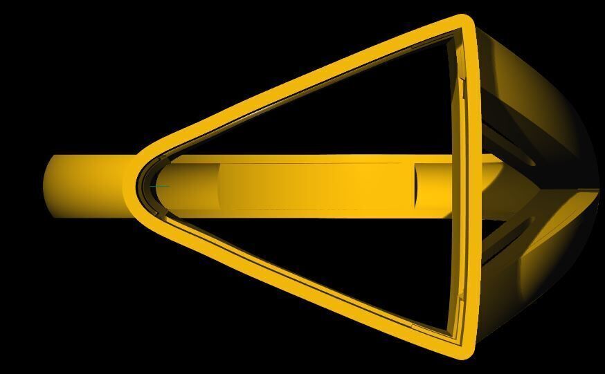 triangle ring 3dm file 3D print model_1