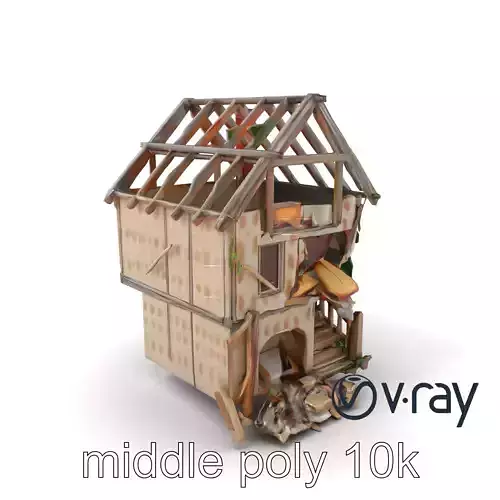 Abandoned Homestead Ruins Architectural model pack