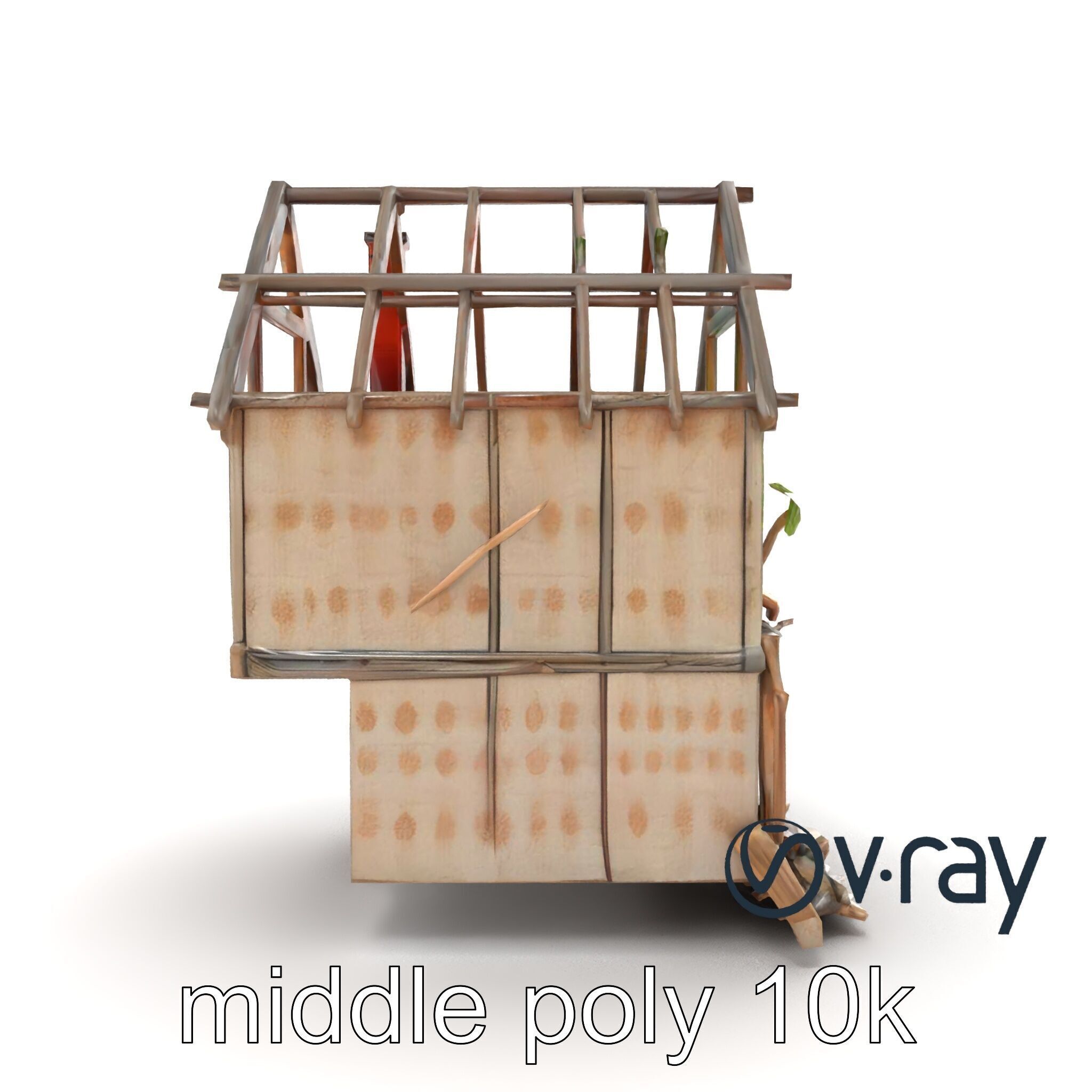 Abandoned Homestead Ruins Architectural model pack Low-poly 3D model_31