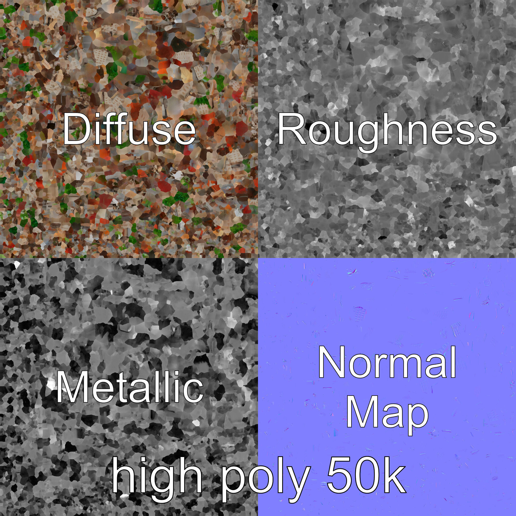 Abandoned Homestead Ruins Architectural model pack Low-poly 3D model_3