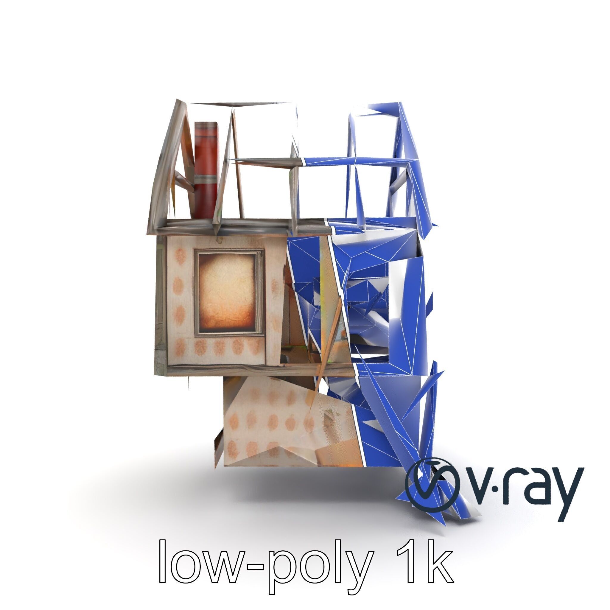 Abandoned Homestead Ruins Architectural model pack Low-poly 3D model_14