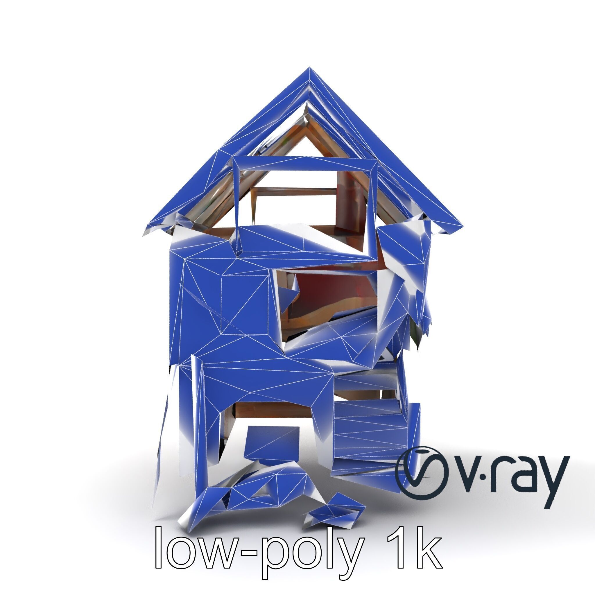 Abandoned Homestead Ruins Architectural model pack Low-poly 3D model_19