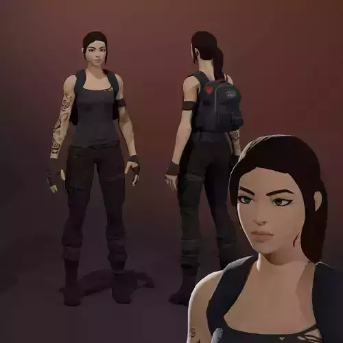 Selene - Survival Girl Free low-poly 3D model