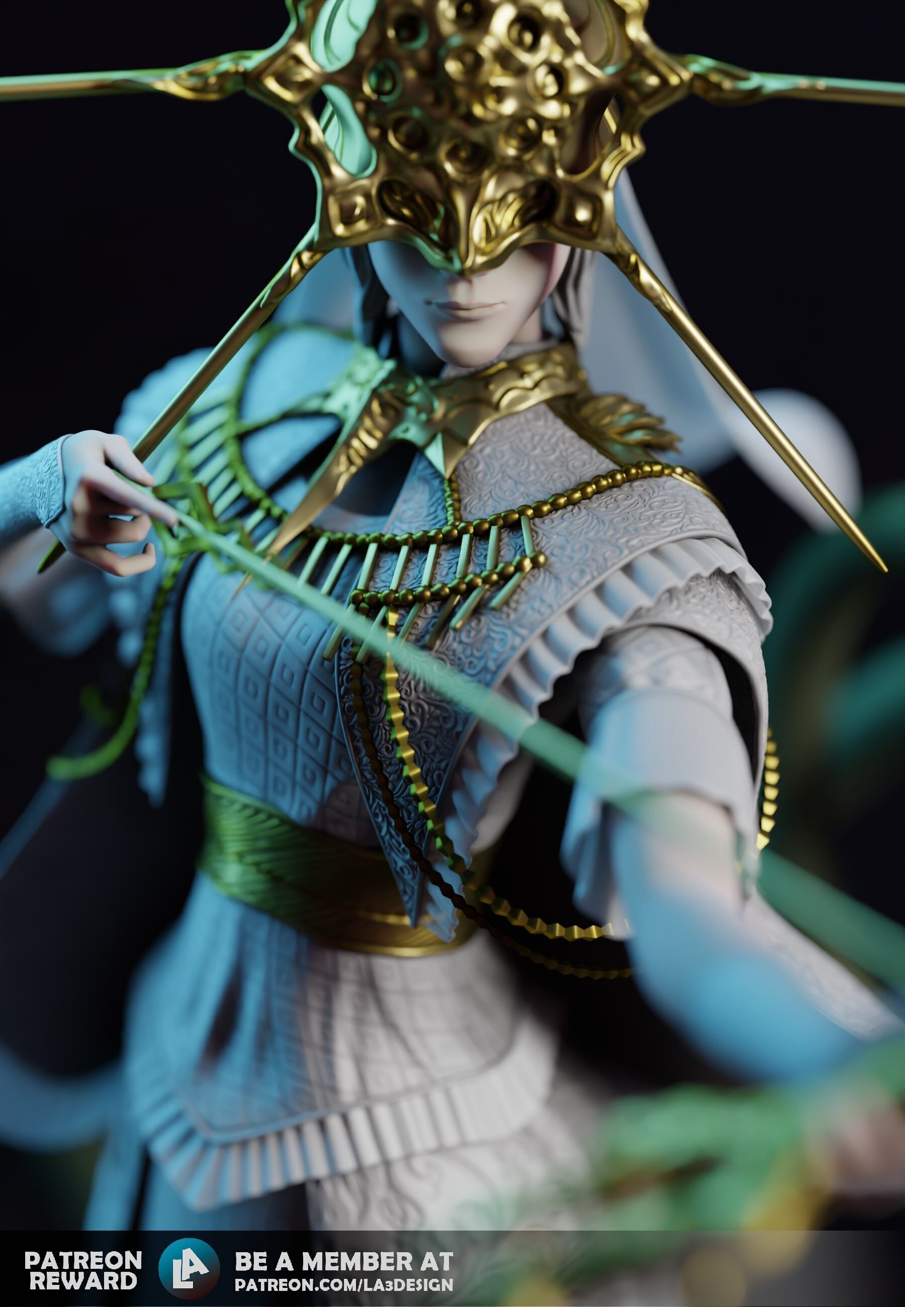 Dark Sun Gwyndolin 3D Printable Model Dark Souls Fan Art 3D print model_2
