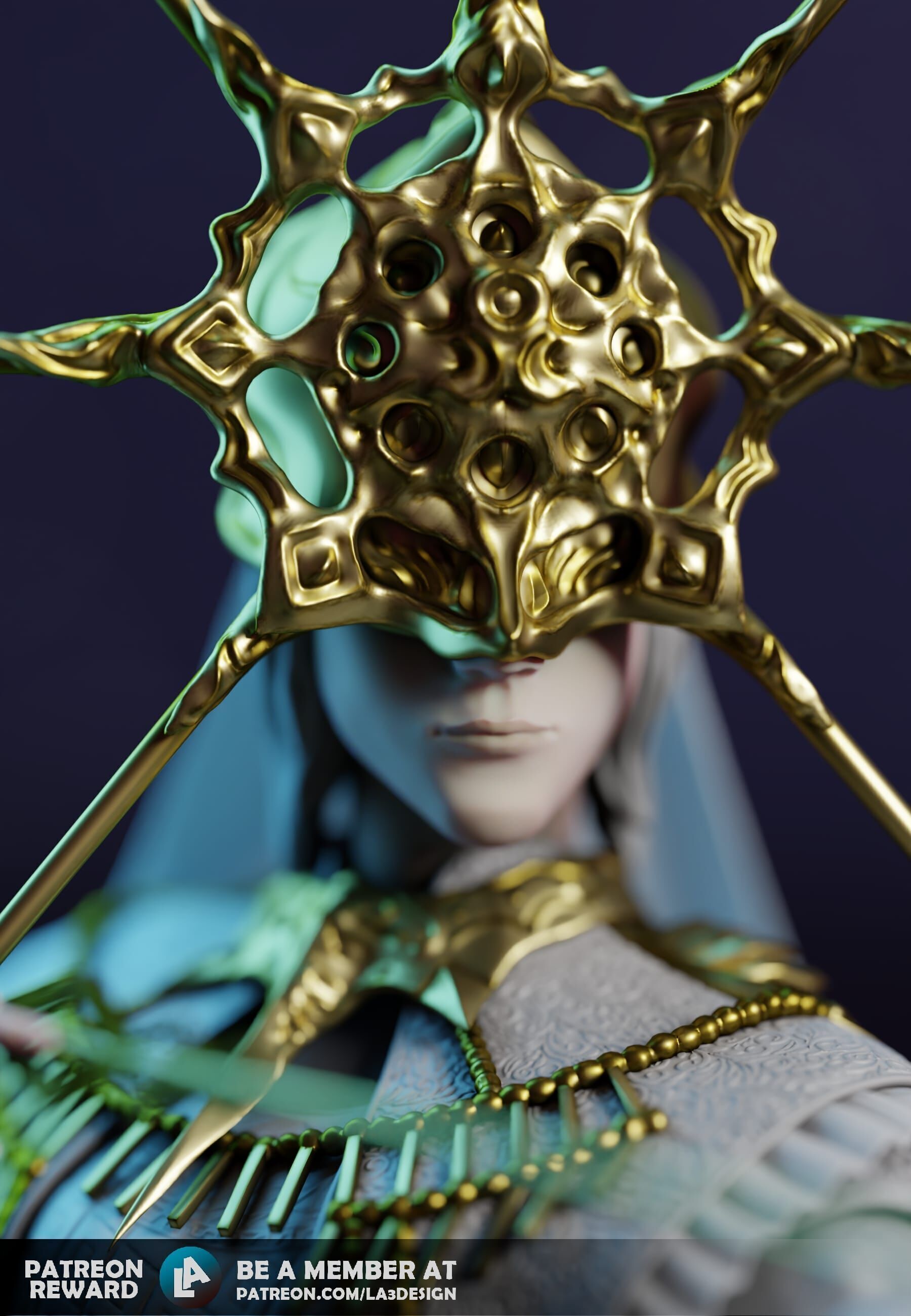 Dark Sun Gwyndolin 3D Printable Model Dark Souls Fan Art 3D print model_6