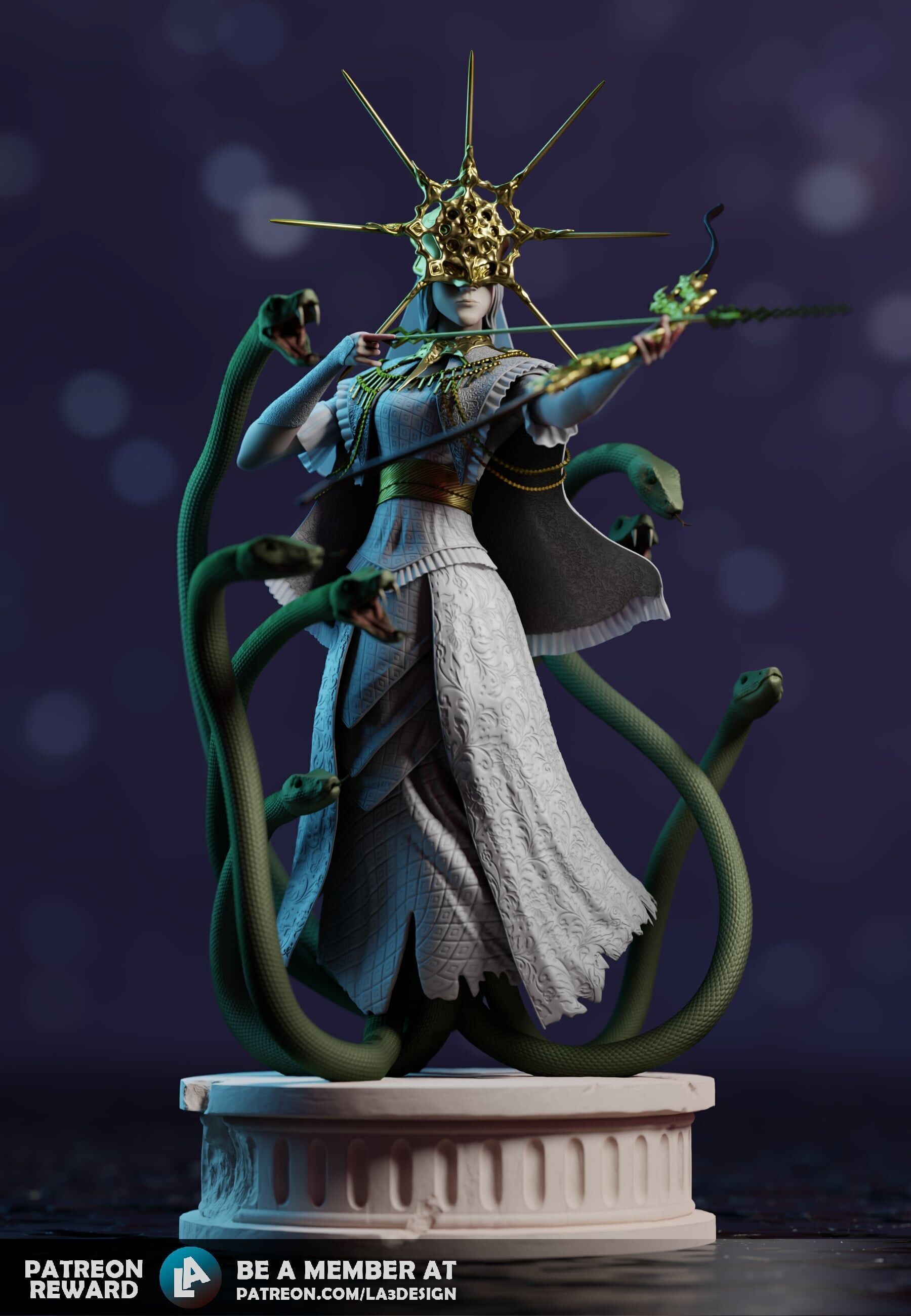 Dark Sun Gwyndolin 3D Printable Model Dark Souls Fan Art 3D print model_5