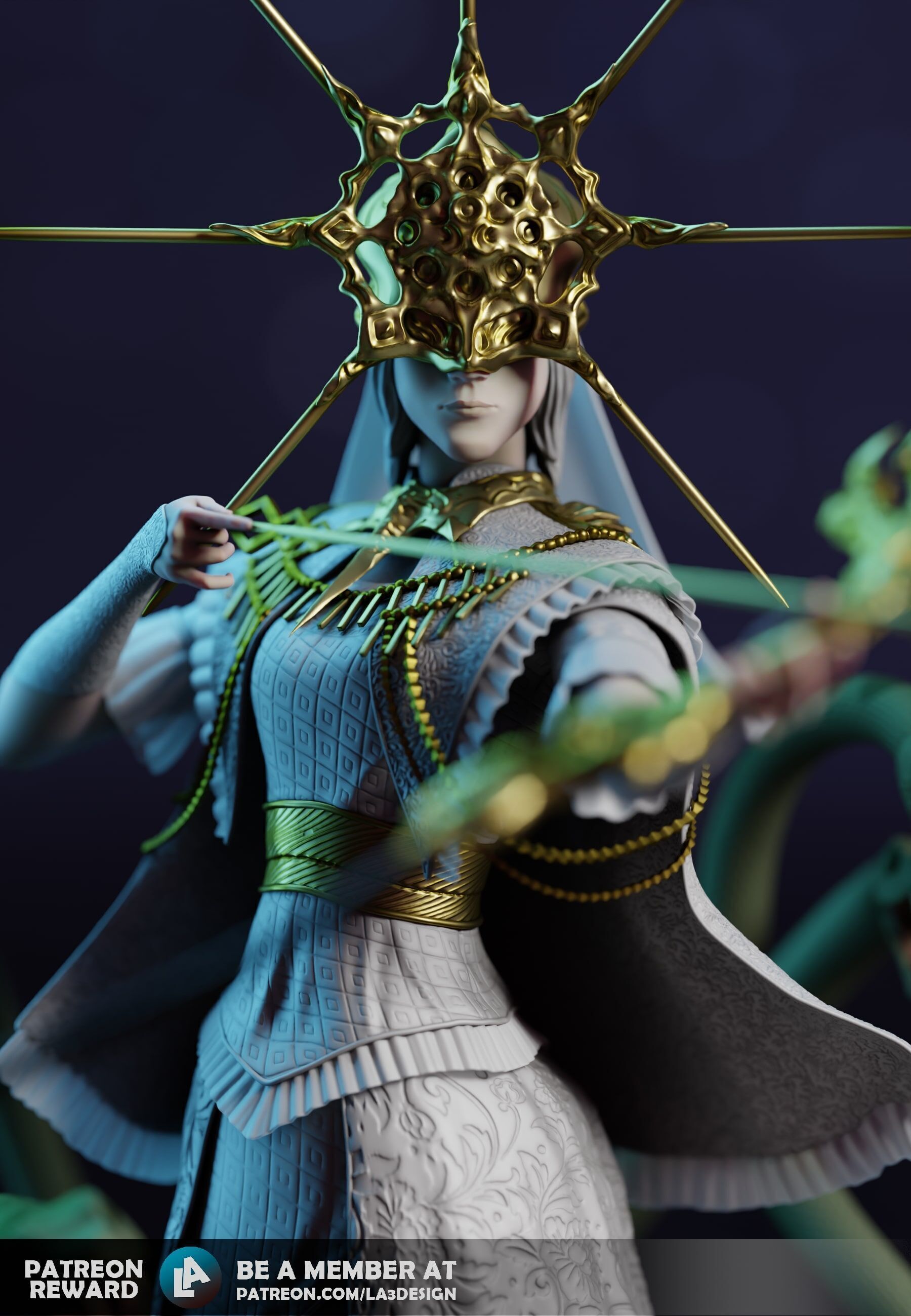 Dark Sun Gwyndolin 3D Printable Model Dark Souls Fan Art 3D print model_1