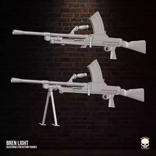Bren Light Machine Gun 3D printables for action figures