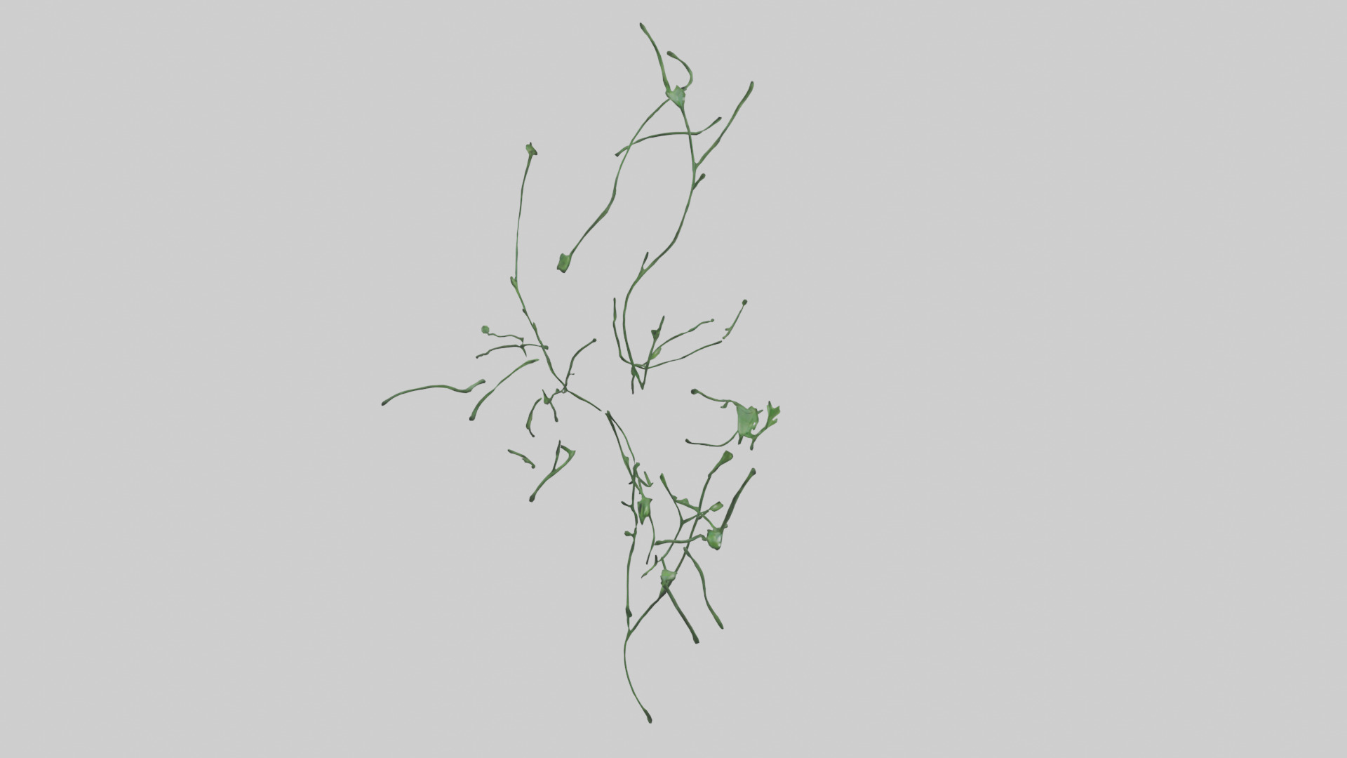 Floating Greenery statue model Low-poly 3D model_1