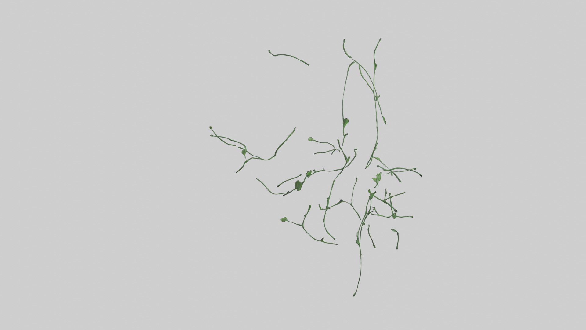 Floating Greenery statue model Low-poly 3D model_15