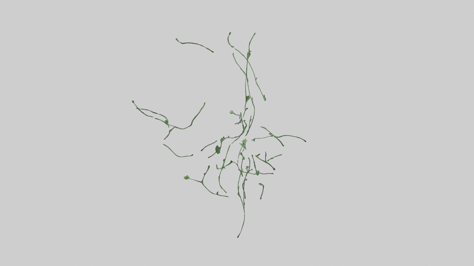 Floating Greenery statue model Low-poly 3D model_20