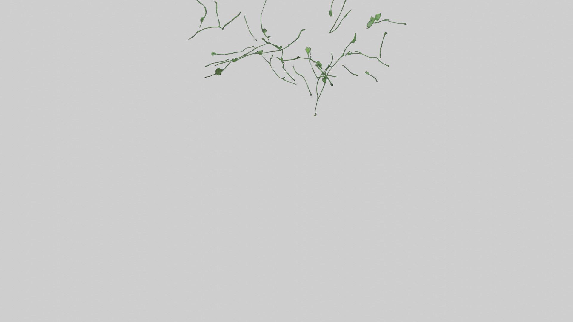 Floating Greenery statue model Low-poly 3D model_5