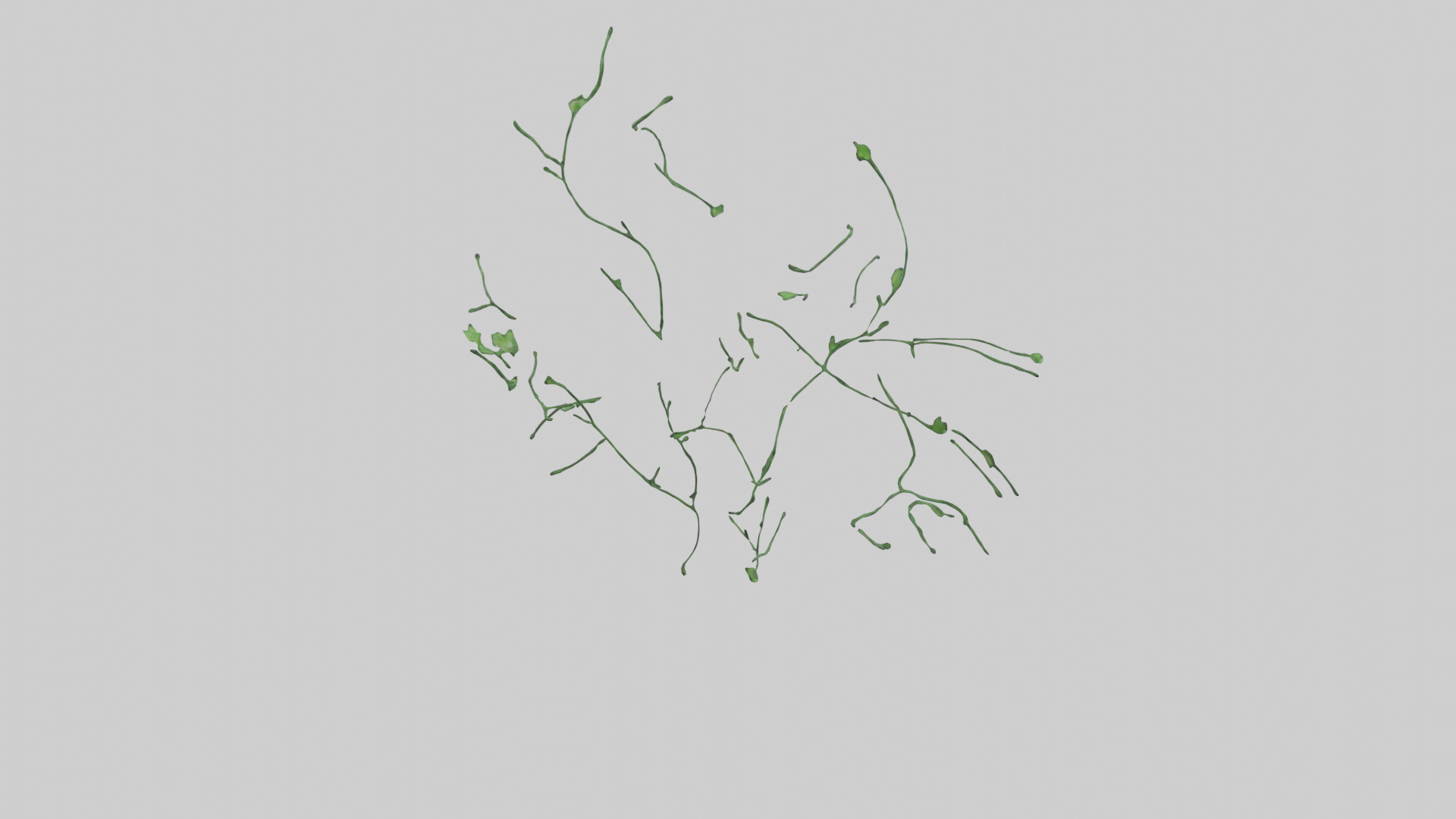 Floating Greenery statue model Low-poly 3D model_28