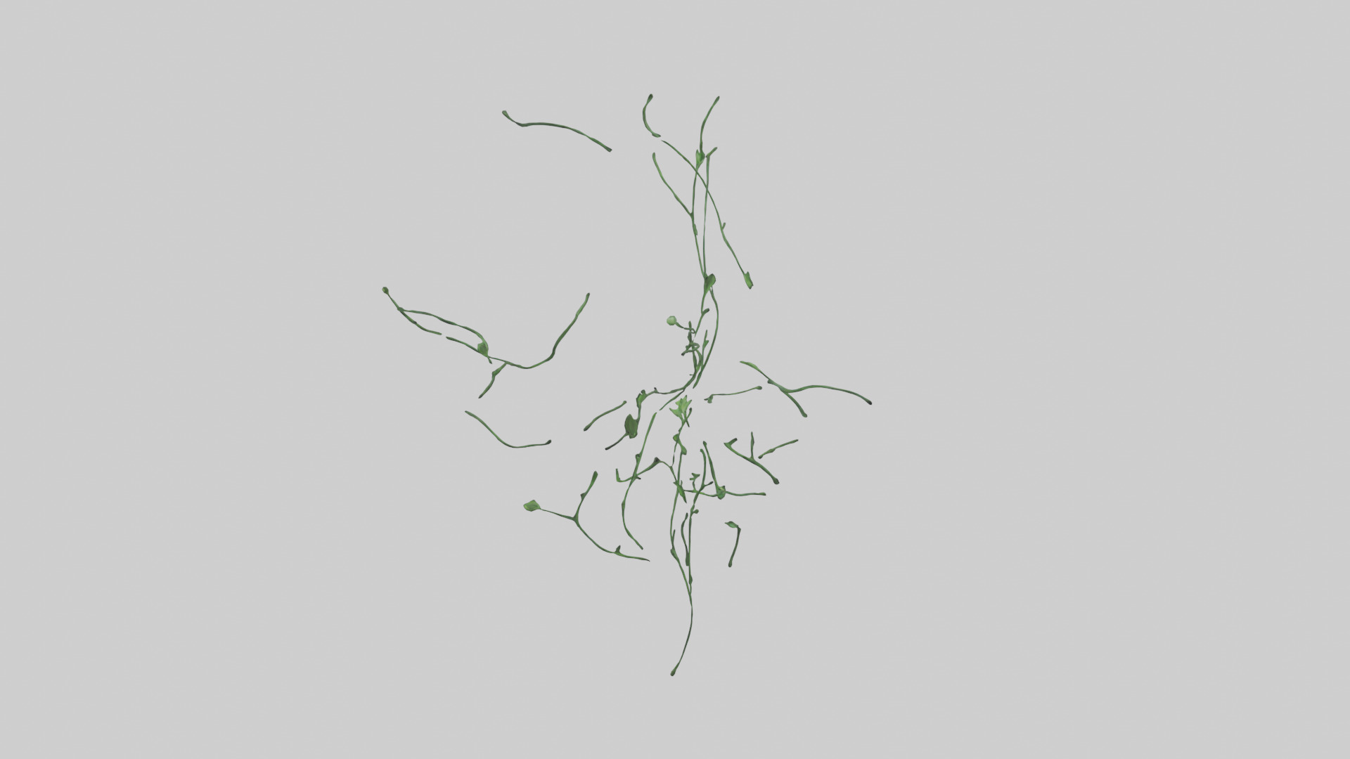 Floating Greenery statue model Low-poly 3D model_18