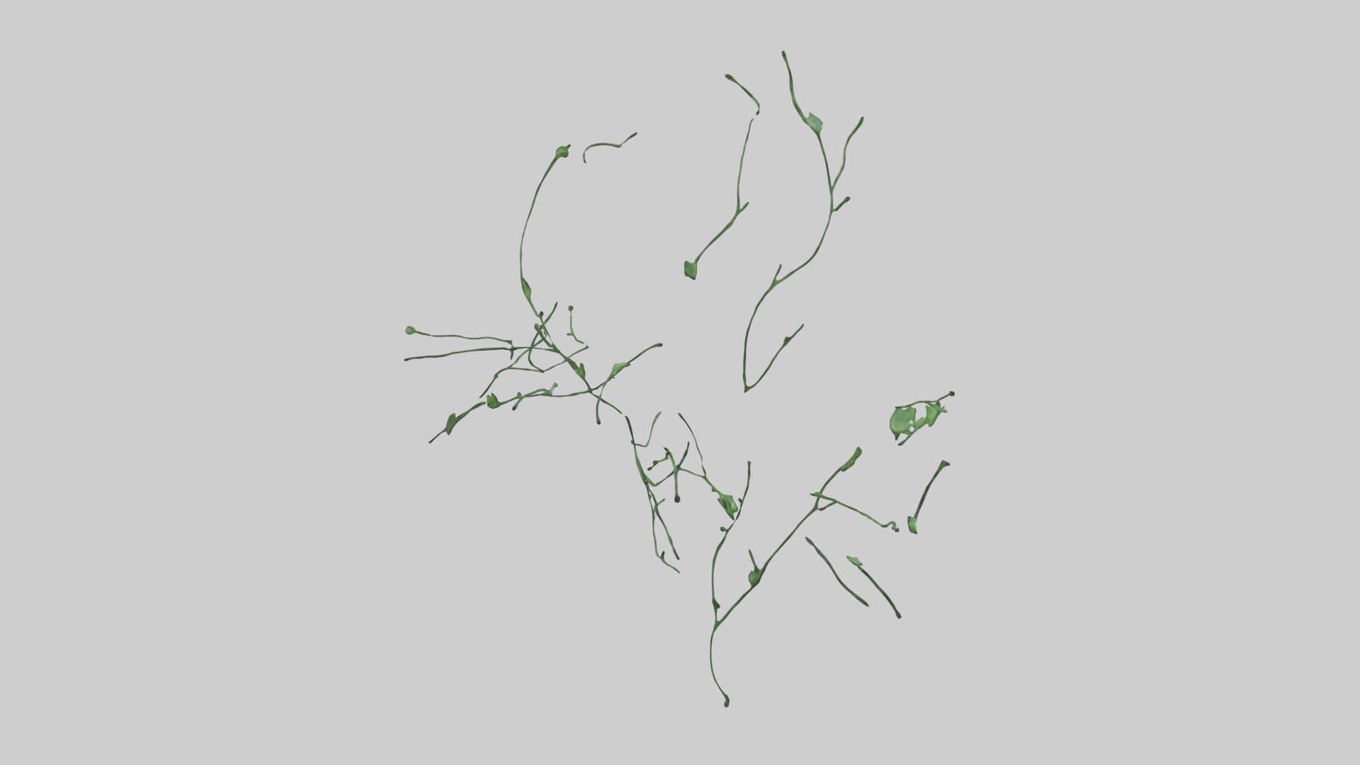 Floating Greenery statue model Low-poly 3D model_22