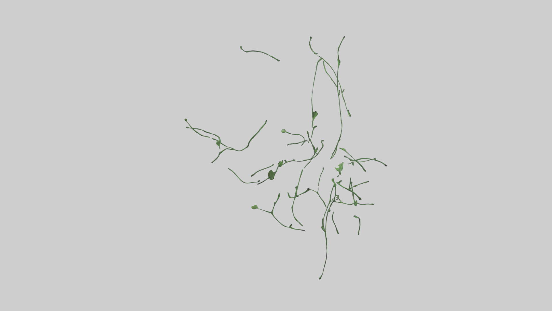 Floating Greenery statue model Low-poly 3D model_12