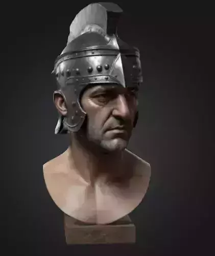Roman Legionnaire Bust STL FBX OBJ USDZ BLEND File