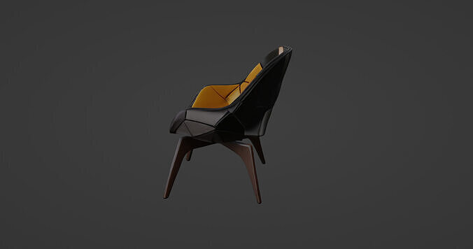 Geometric Designer Chair Modern Luxury Seating   3D model 5