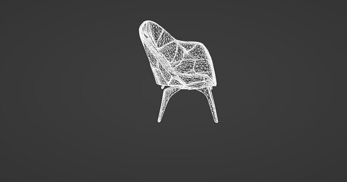 Geometric Designer Chair Modern Luxury Seating   3D model 3