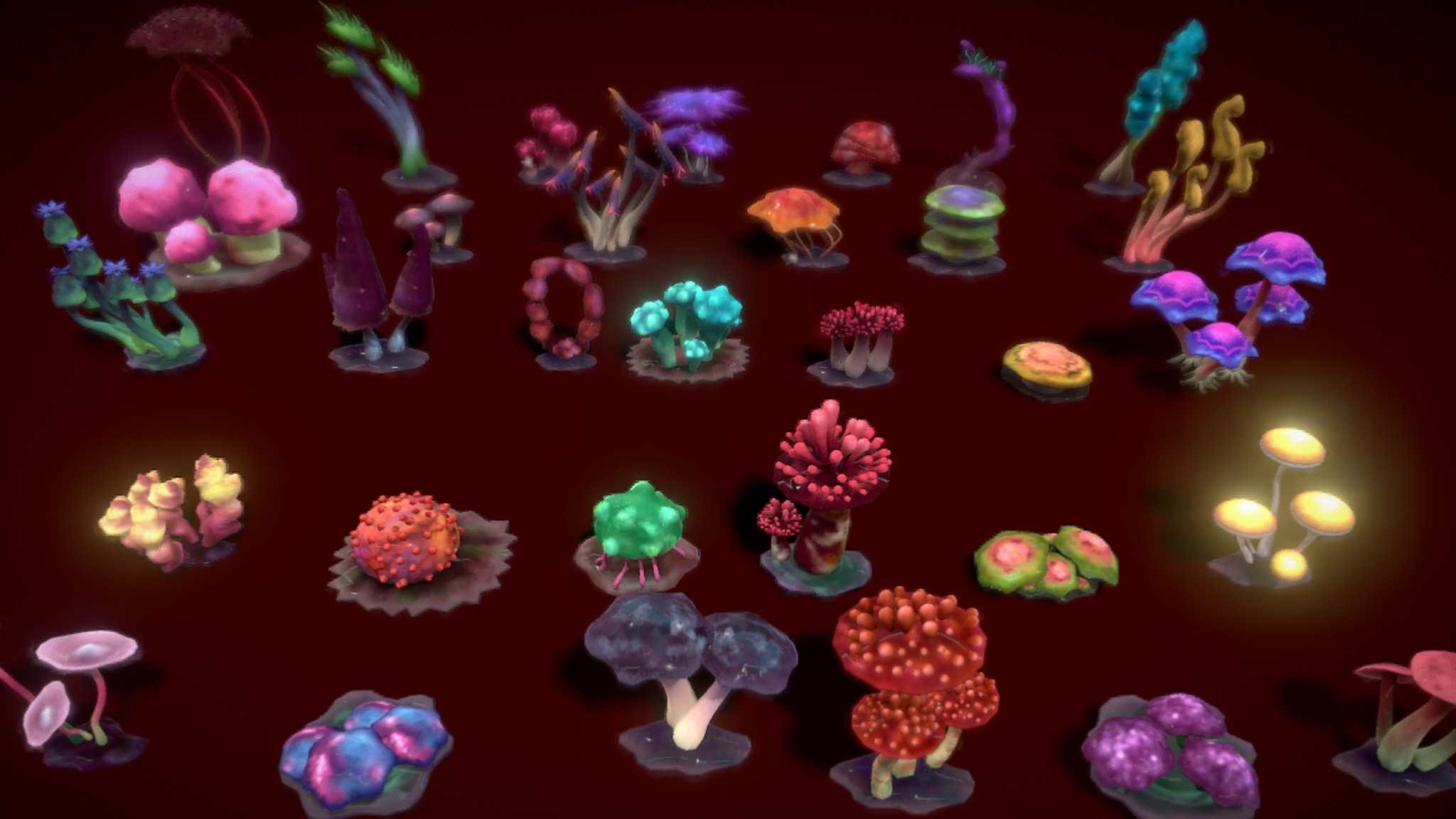 Cartoon Seaweed19 Low-poly 3D model_11