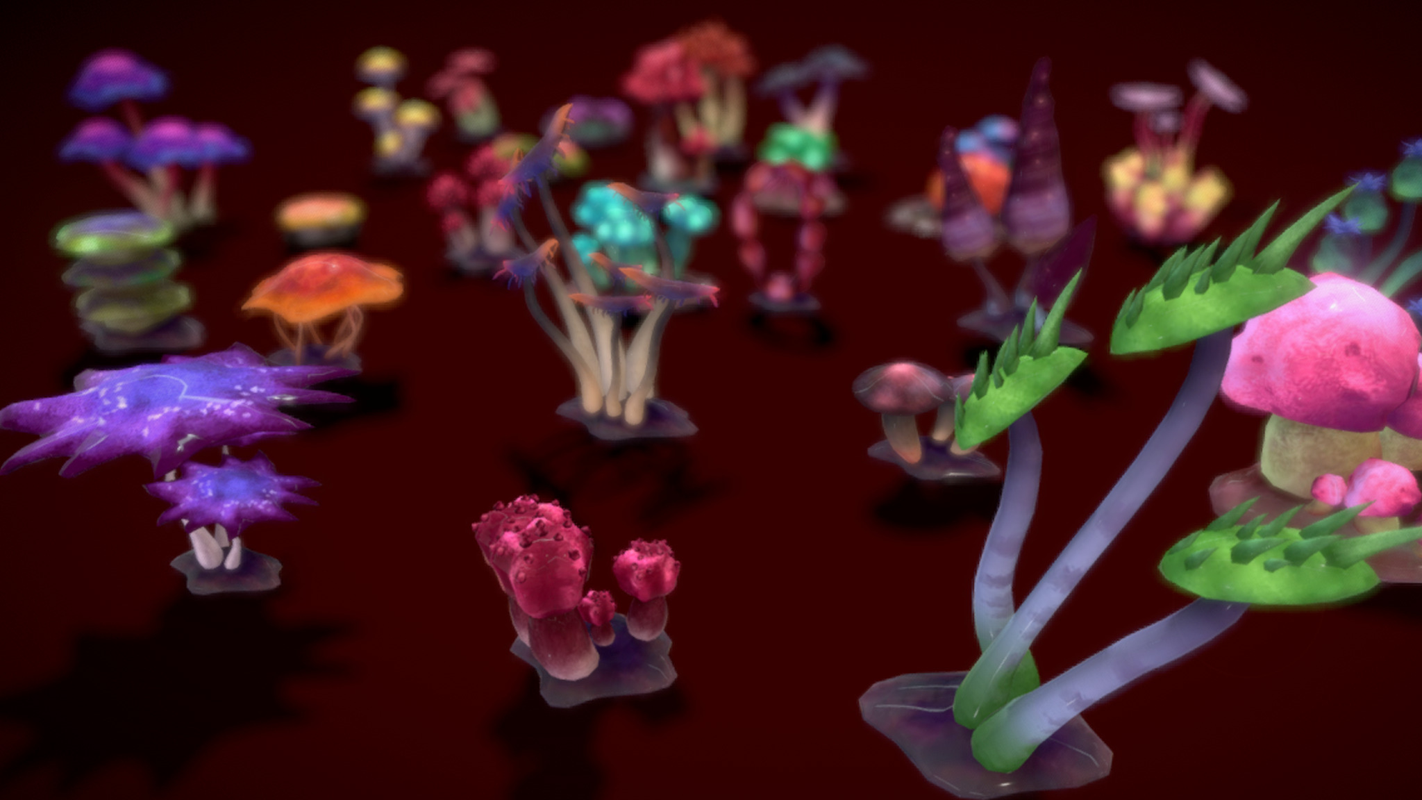 Cartoon Seaweed19 Low-poly 3D model_3