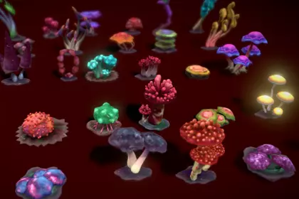 Cartoon Seaweed19 Low-poly 3D model_0