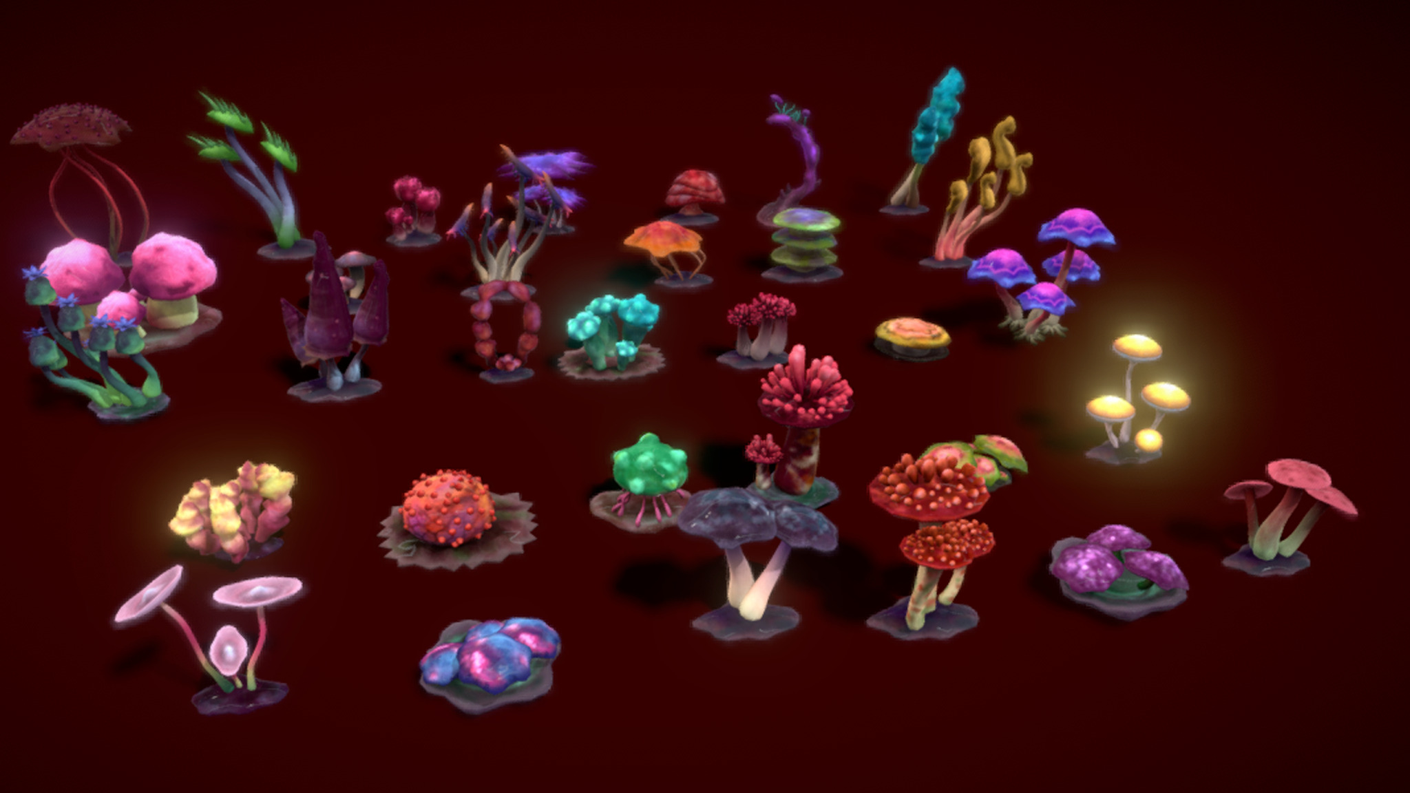 Cartoon Seaweed19 Low-poly 3D model_4