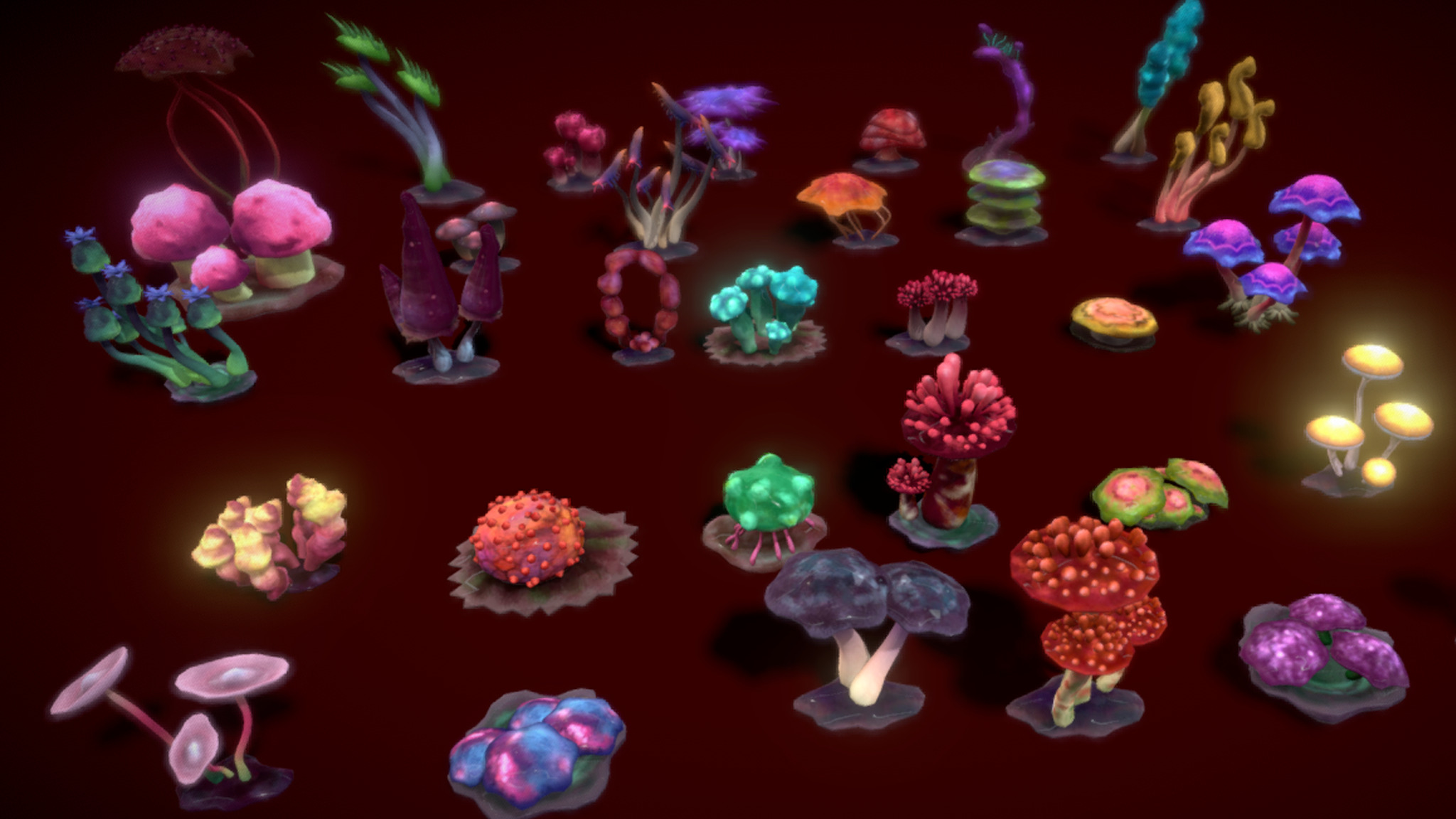 Cartoon Seaweed19 Low-poly 3D model_1