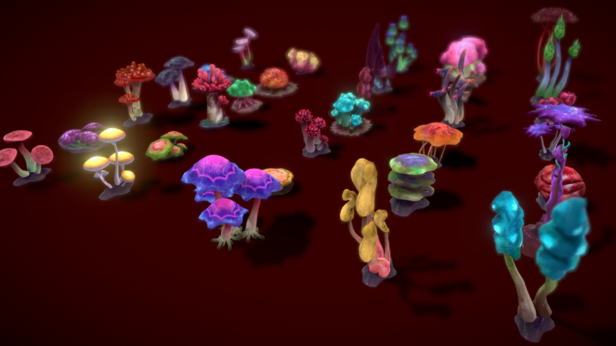 Cartoon Seaweed19 Low-poly 3D model_7