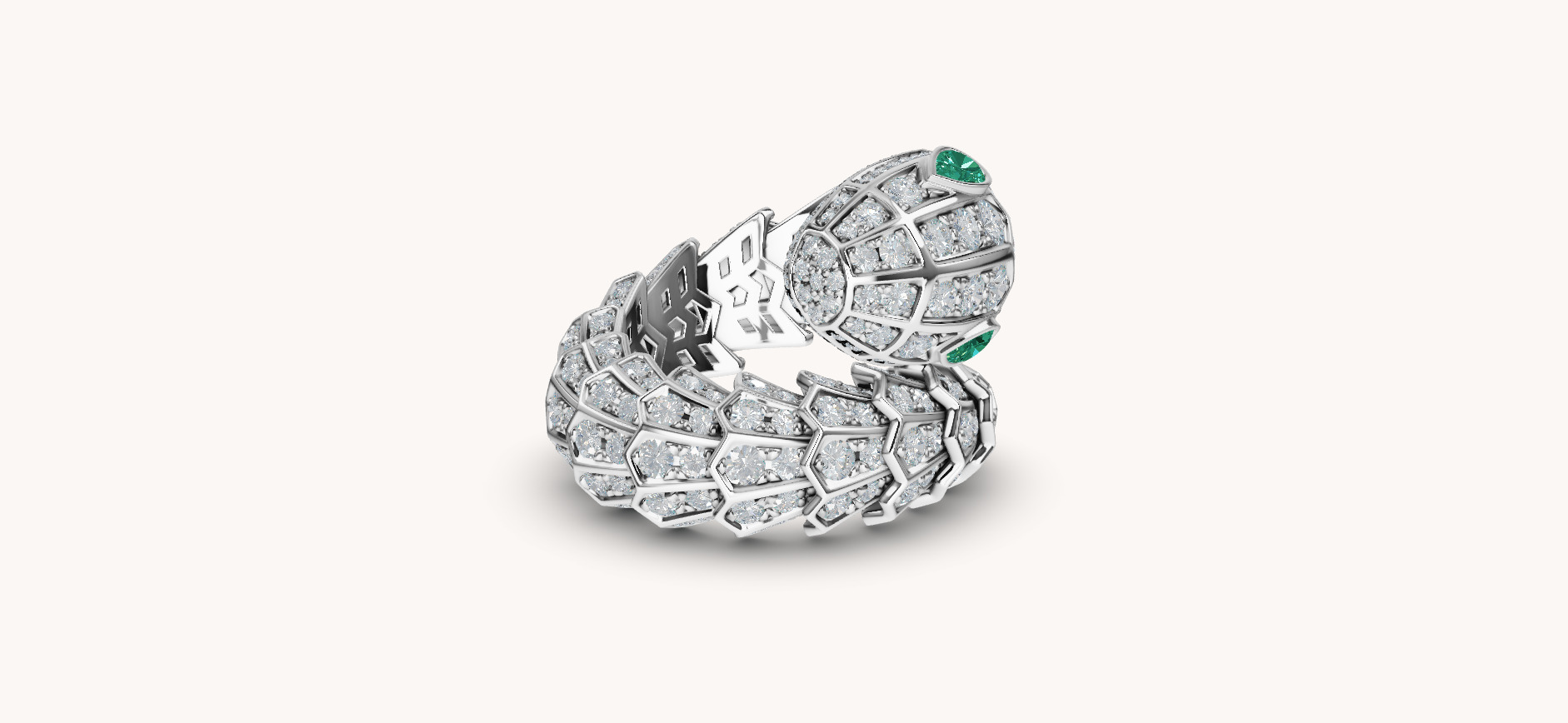 SNAKE RING WITH DIAMOND AND EMERALD 3D print model_9