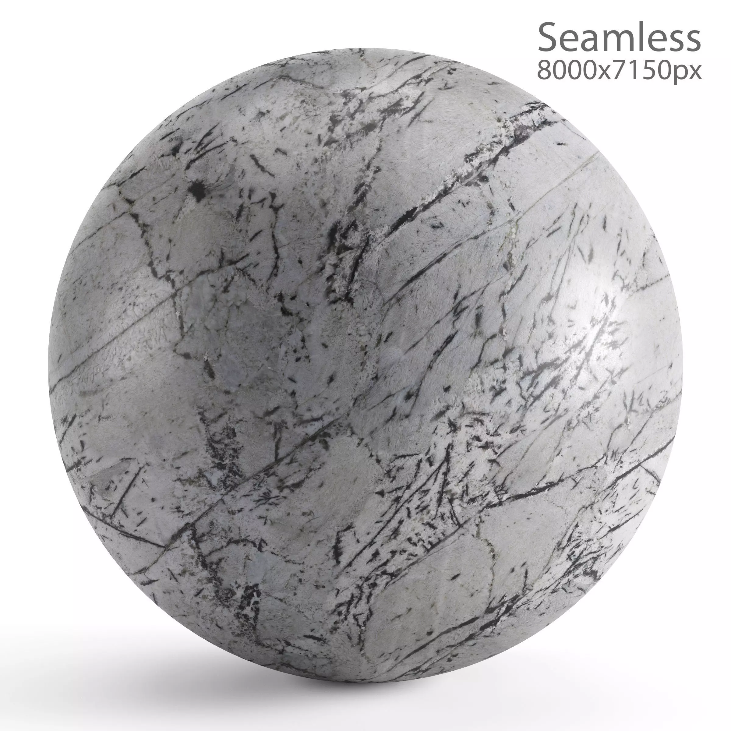 Seamless gray granite material - 8k Texture_0