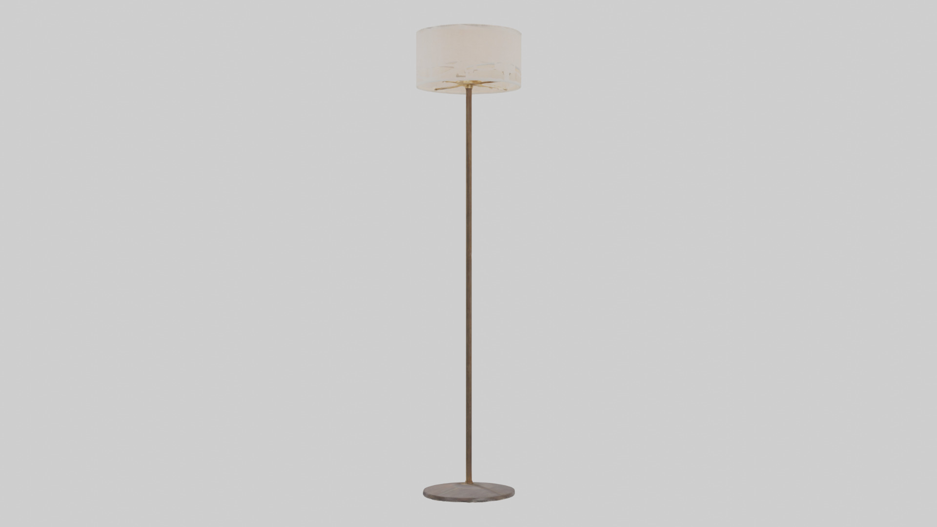 Floor lamp base model Low-poly 3D model_1