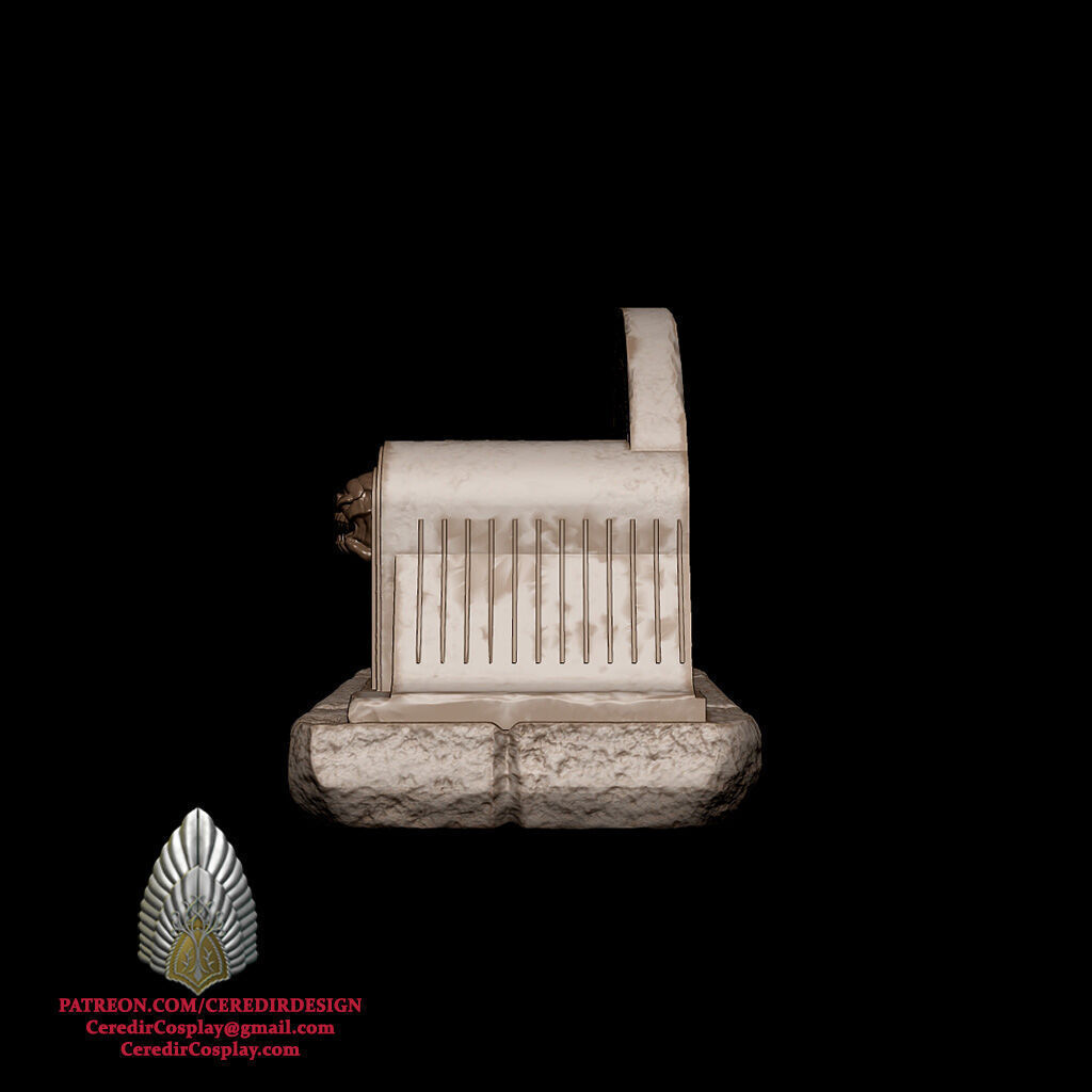 Boba Fett Throne Phone charger and holder 3D DIGITAL DL 3D print model_3