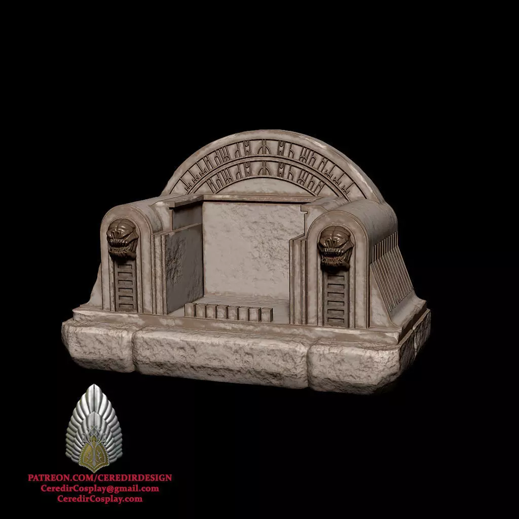 Boba Fett Throne Phone charger and holder 3D DIGITAL DL 3D print model_0