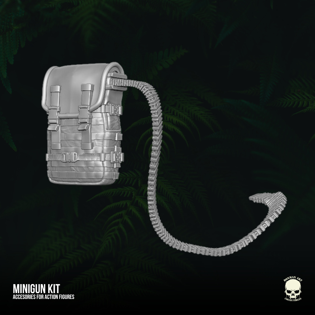 Minigun Kit 3D printable files for action figures 3D print model_25
