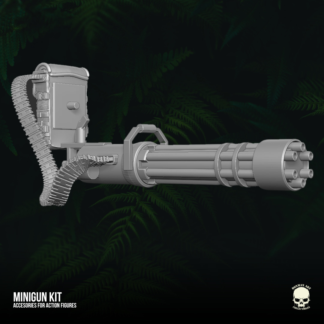 Minigun Kit 3D printable files for action figures 3D print model_18