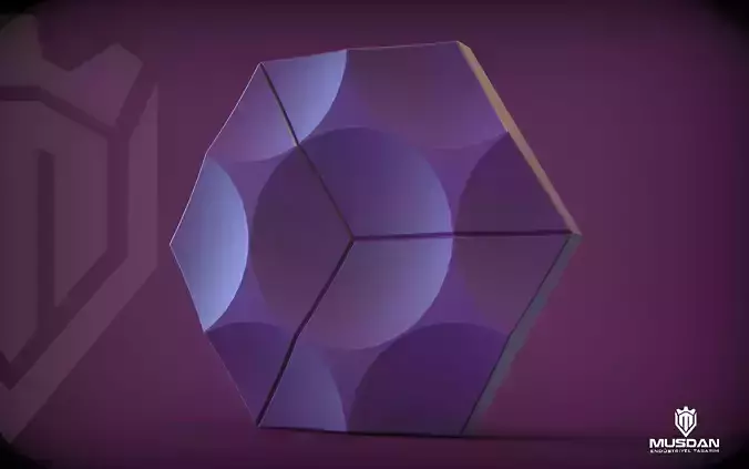 3D Geometric Wall Panel3 Decorative Interior Cladding 3D model3