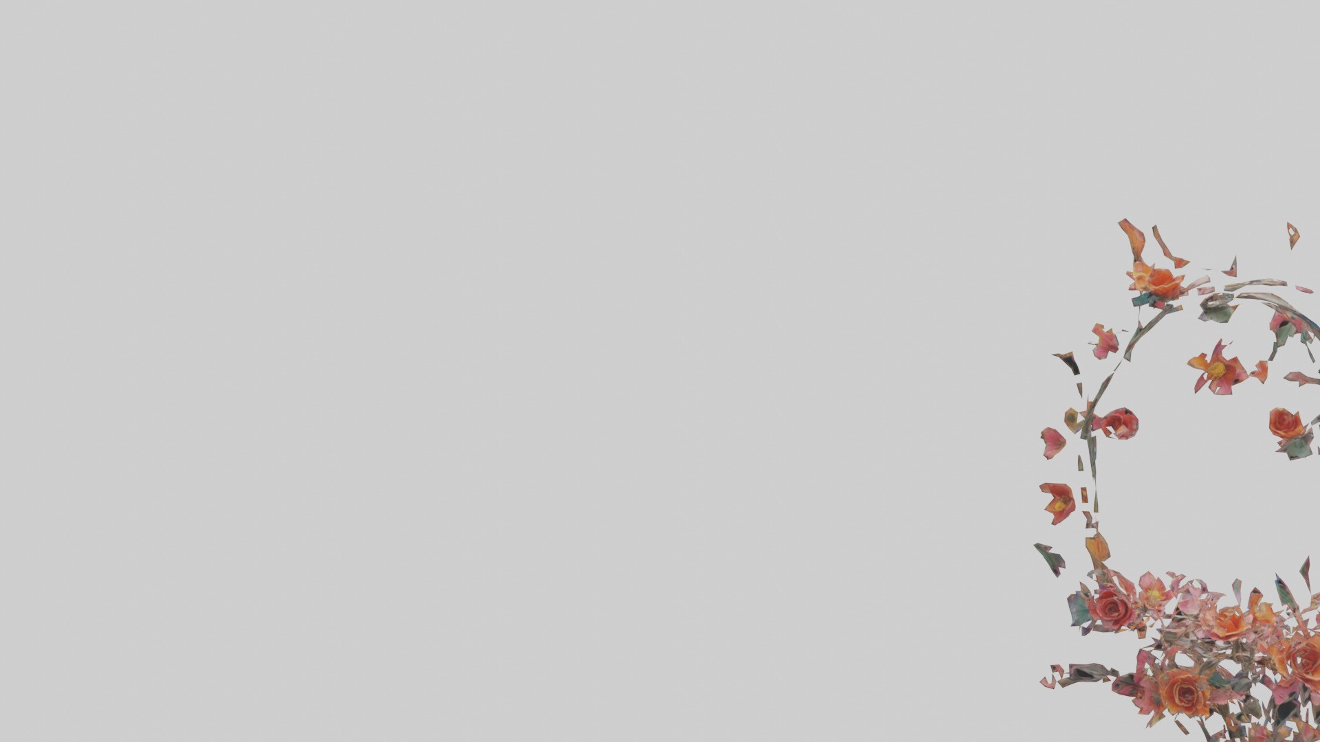 Floral Spiral Structure Sculpture model Low-poly 3D model_21