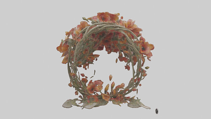 Floral Twist Sculpture model Low-poly 3D model