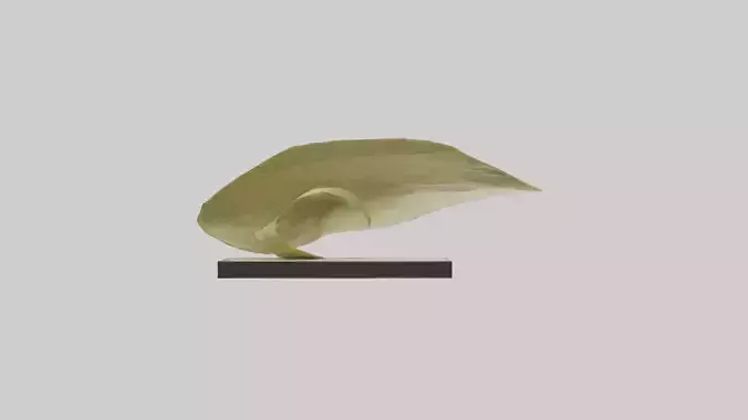 Flowing Leaf Structure Sculpture model Low-poly 3D model
