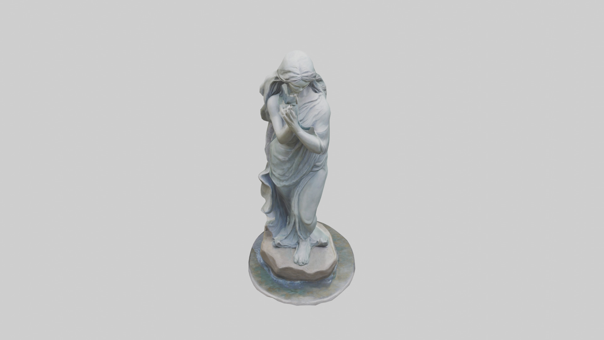 Flowing Riverstone statue model Low-poly 3D model_26