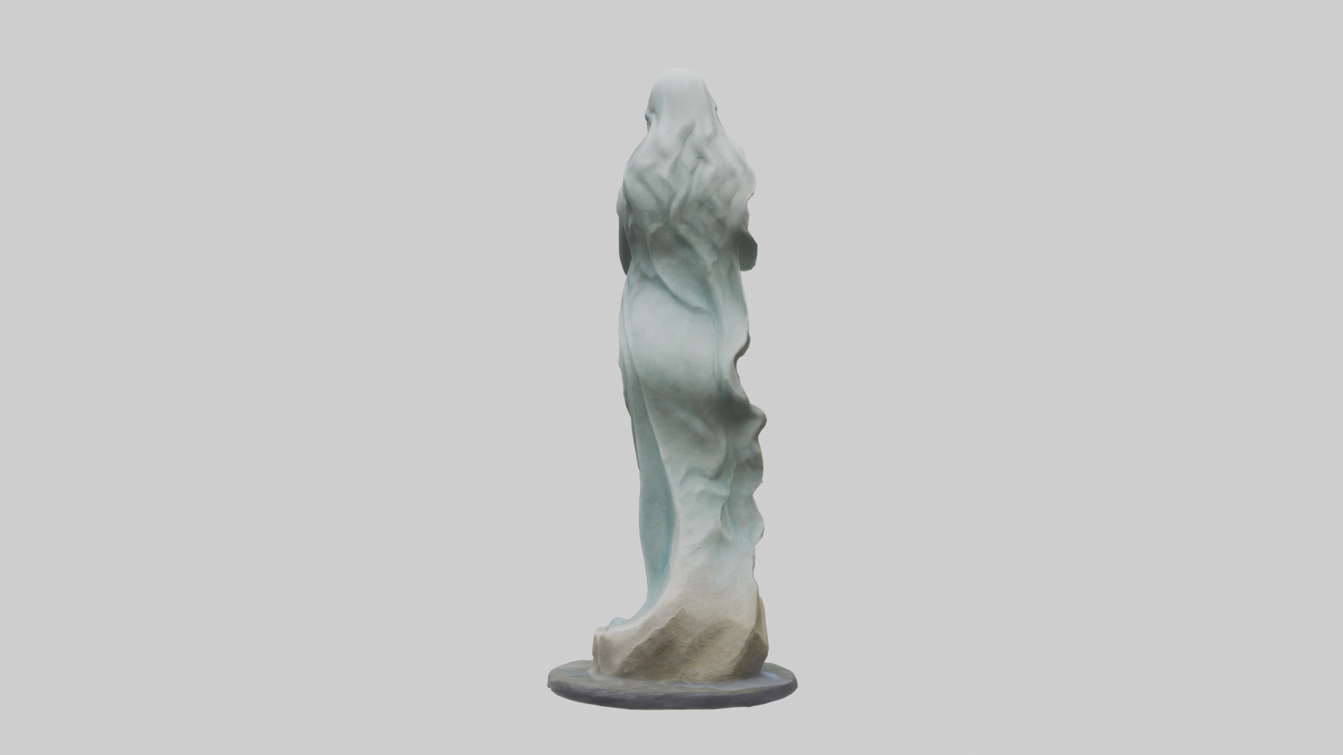 Flowing Riverstone statue model Low-poly 3D model_1