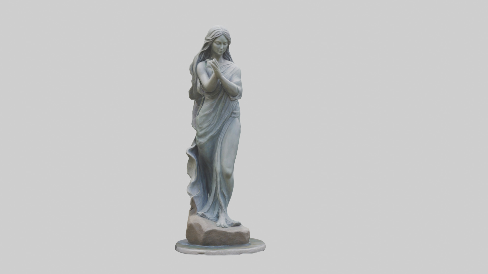 Flowing Riverstone statue model Low-poly 3D model_18